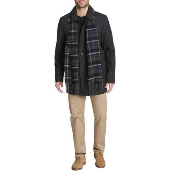 Dockers Other - Dockers Mens Large Black Weston Wool Blend Coat